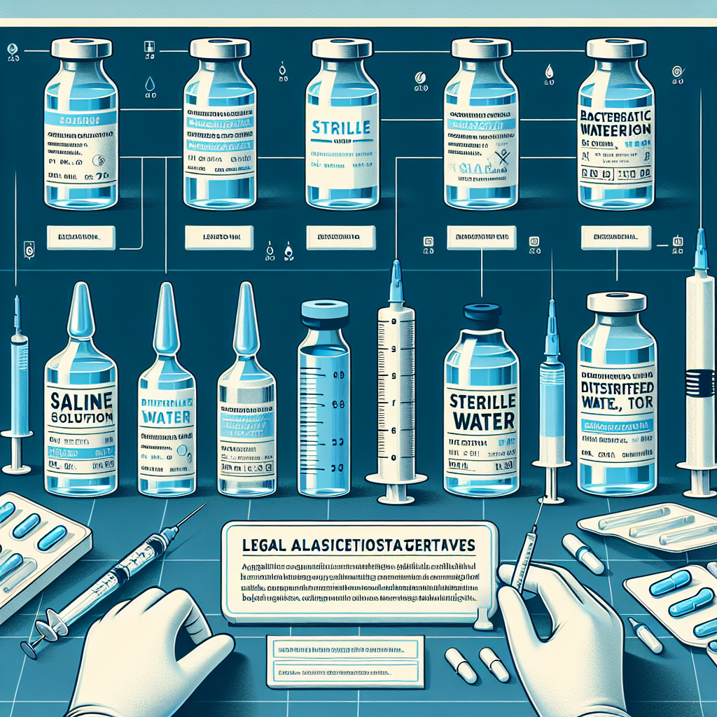 Alternativas legales a Agua bacteriostática para inyección