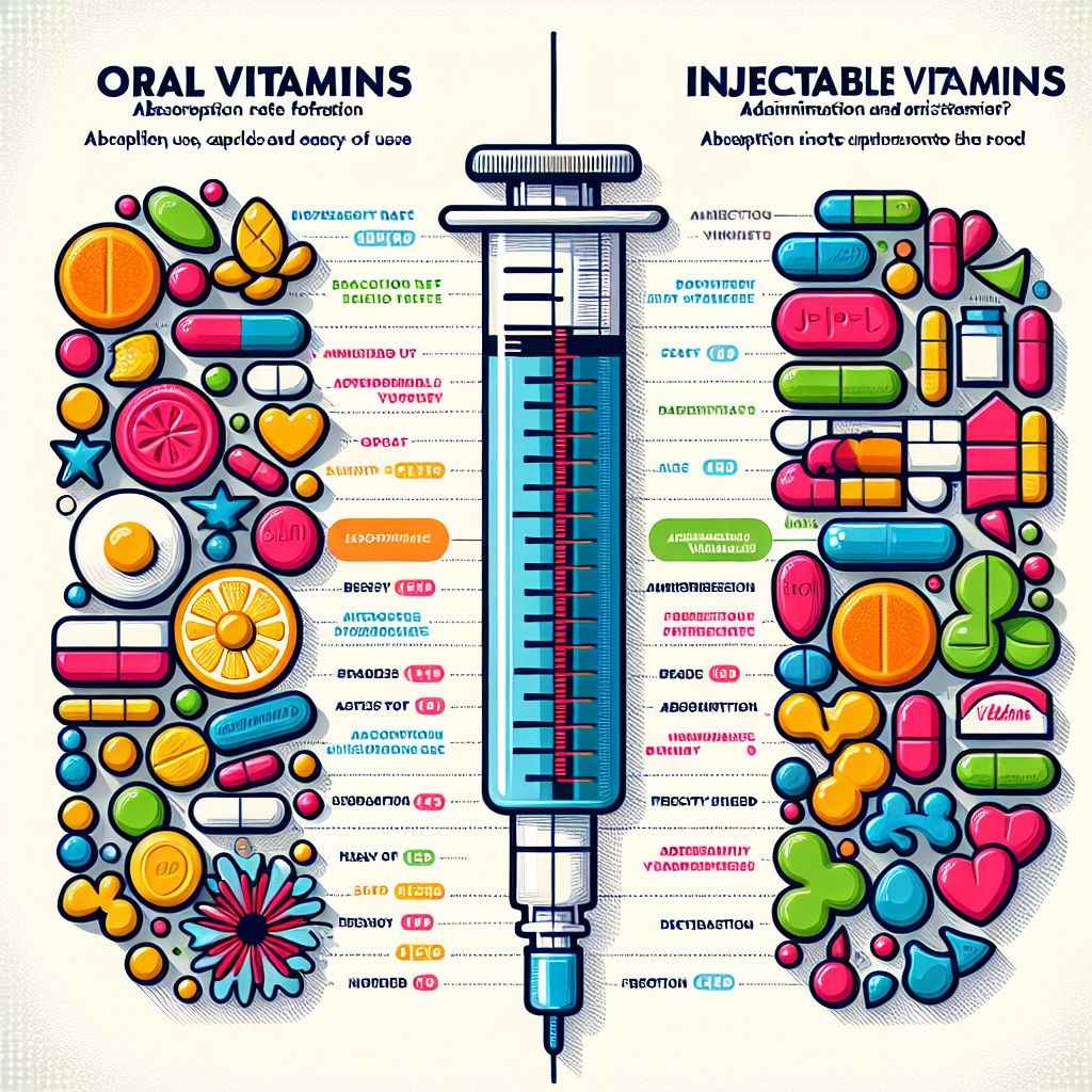 Diferencias entre Vitamines oral e inyectable