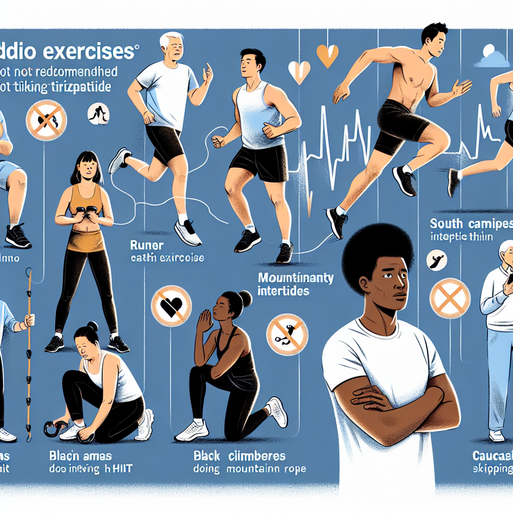 ¿Qué formas de cardio no se recomiendan con Tirzepatide?